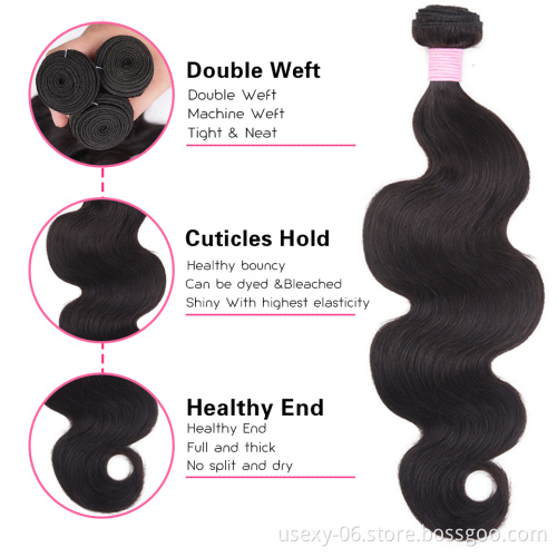 Factory Wholesale Dropshipping 10A Grade Raw Virgin Indian Hair Body Wave Hair Bundles